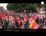 French unions strike over retirement age rise - no comment