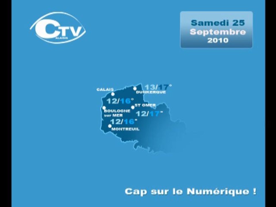 Calaisis TV : Météo du Samedi 25 Septembre 2010