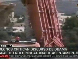 Colonos israelíes rechazan declaraciones de Obama