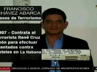 Francisco Chávez Abarca, casos de terrorismo