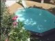 Montage piscine bois ronde avec terrasse bois en pin