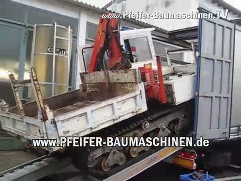 Dumper cingolati MOROOKA MST 600 con gru PALFINGER