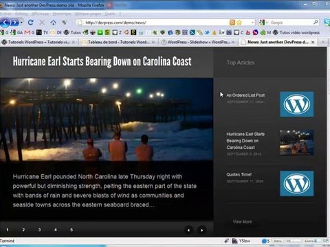 Installer le plugin Slideshow pour WordPress
