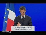 Nicolas Sarkozy sur le Plateau de Saclay