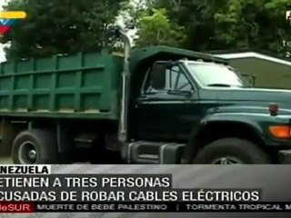 Download Video: Detienen en Venezuela a 3 personas acusadas de robar cables