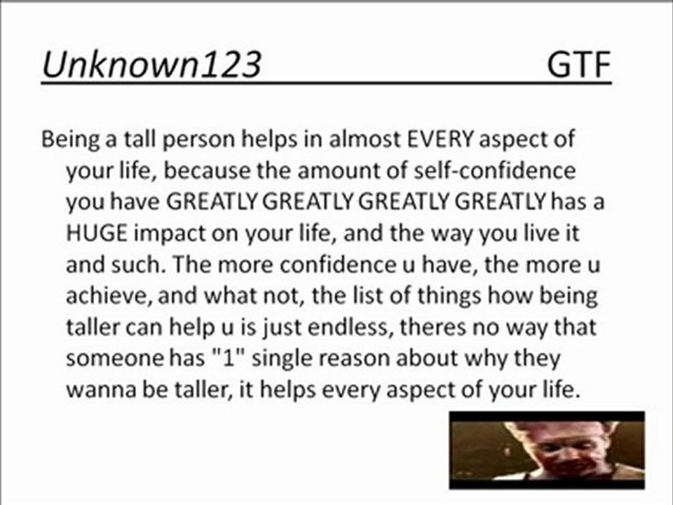 Grow Taller "Why Do You Want to Grow Taller?"