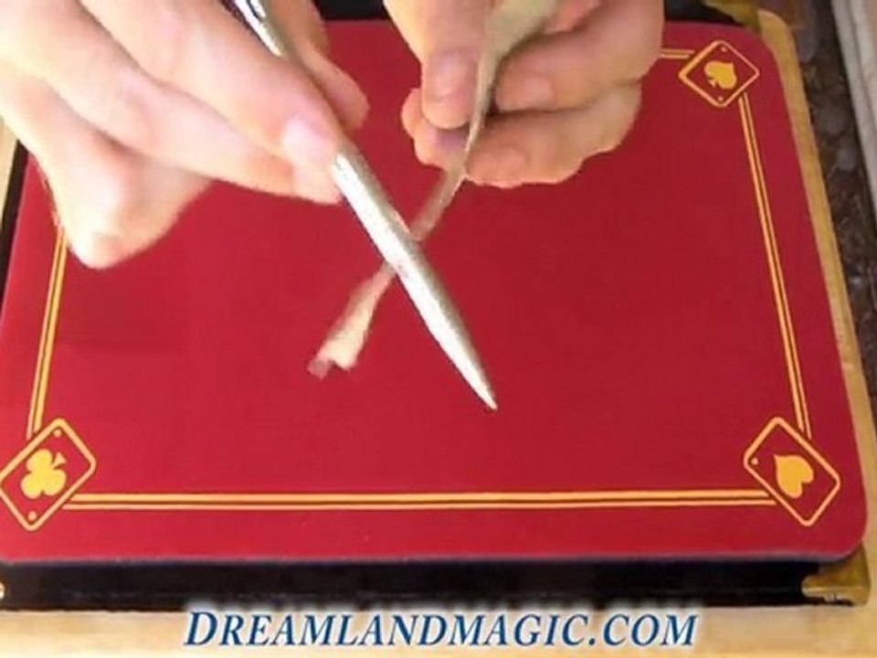 Pen through bill trick (can be handed out) -Metal edition