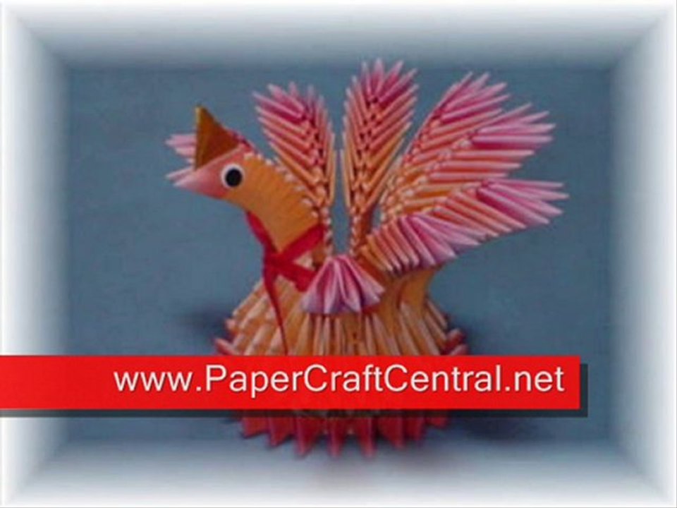 3D Origami Little Phoenix