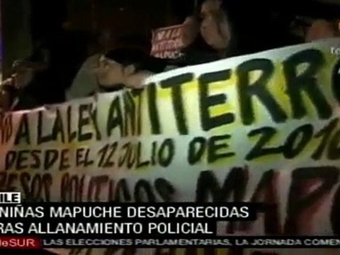 Denuncian desaparición de dos niñas mapuches tras allanami
