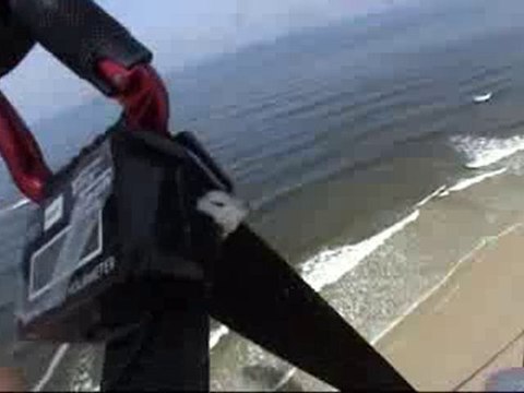 Vol paramoteur en bord de mer au Portugal