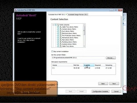 Autodesk Revit MEP 2011 Kurulum