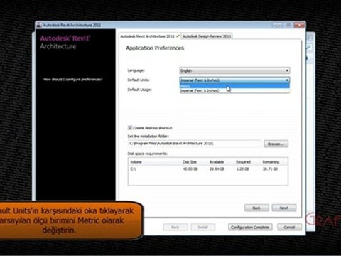 Autodesk Revit Architecture 2011 Kurulum