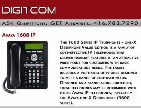Avaya 1608 IP | Digitcom.ca (Business Phone Systems)