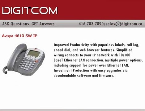 Avaya 4610 SW IP | Digitcom.ca (Business Phone Systems)