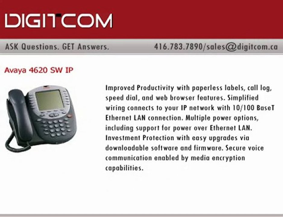 Avaya 4620 SW IP | Digitcom.ca (Business Phone Systems)