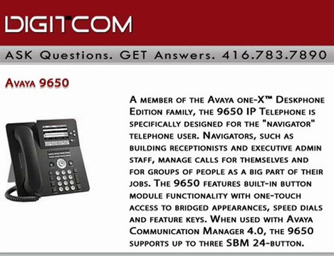 Avaya 9650 | Digitcom.ca (Business Phone Systems)