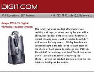 Avaya AWH 55 Digital Wireless Headset System | Digitcom.ca
