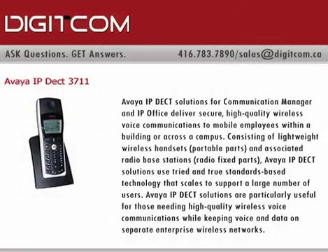 Avaya IP Dect 3711 | Digitcom.ca (Business Phone Systems)