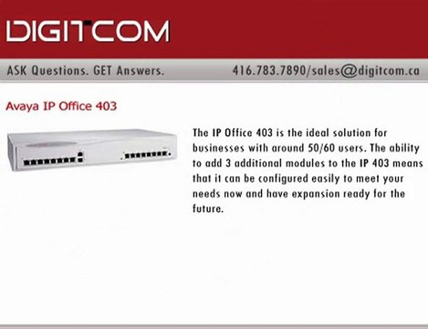 Avaya IP Office 403 | Digitcom.ca (Business Phone Systems)