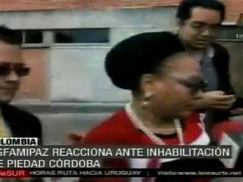ASFAMIPAZ reacciona ante inhabilitación de Piedad Córdoba