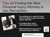 San Bernardino Personal Injury Auto Accident Medical Malpra