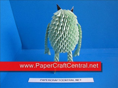 3D Origami Pixar Monster Inc Mike Wazowski