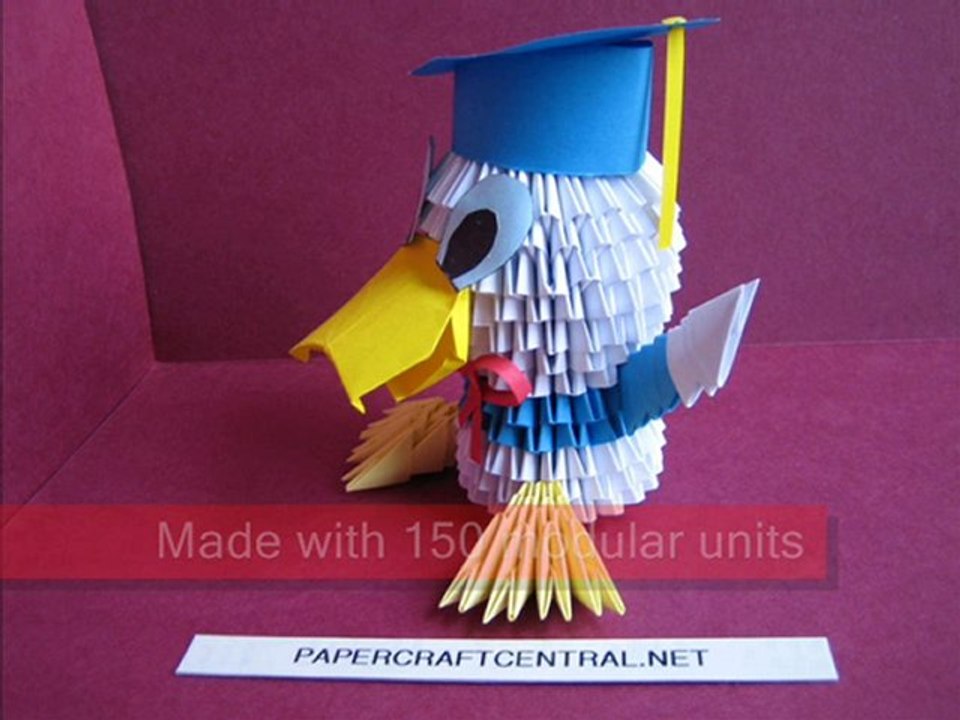 3D Origami Donald Duck