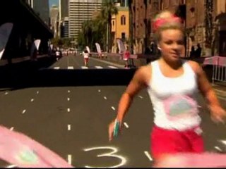 Australian women run in high heels for charity