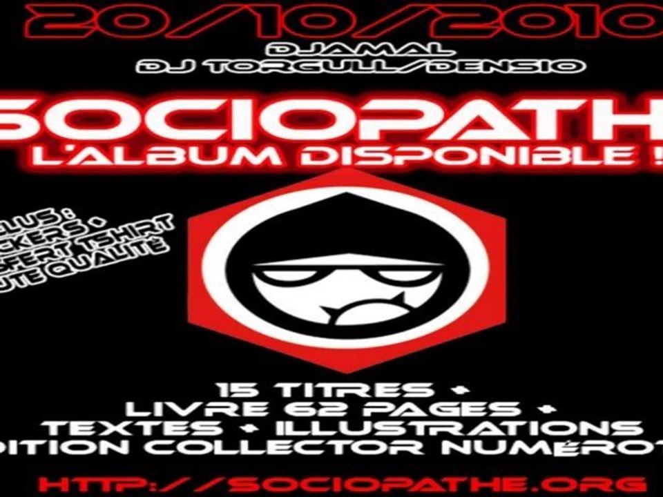 SOCIOPATHE Album DISPONIBLE 20/10/2010 - Djamal
