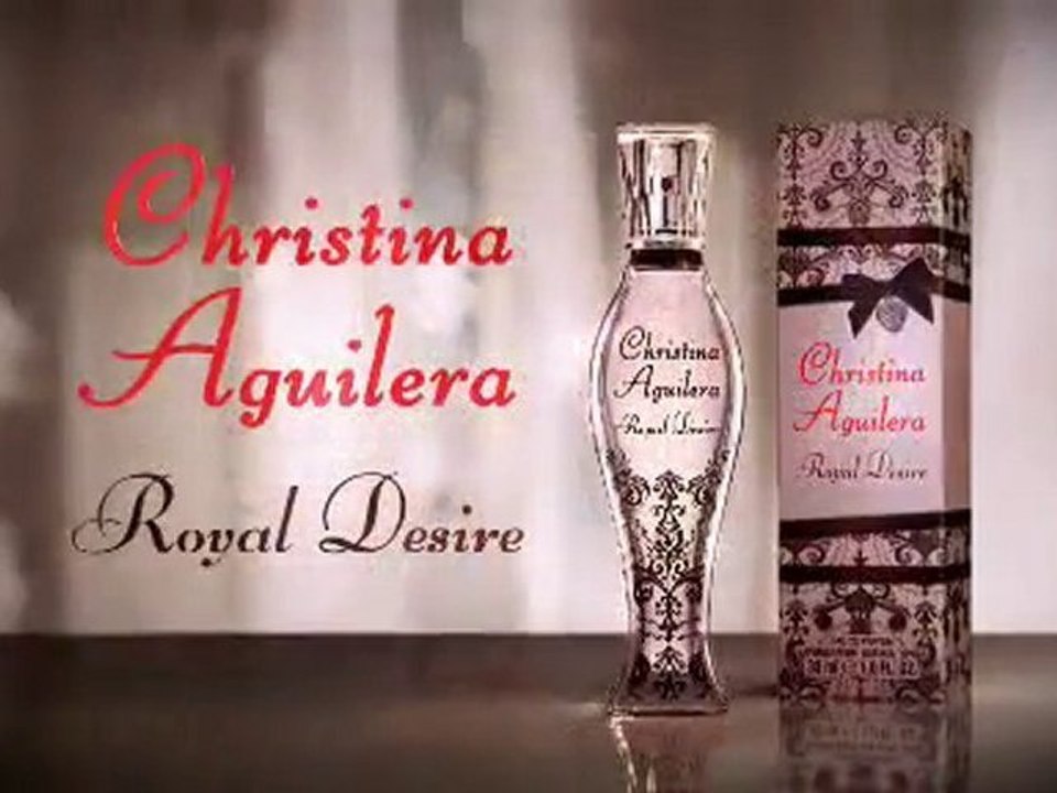 Publicité pour le parfum Christina Aguilera Royal Desire