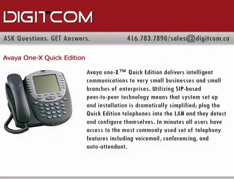Avaya One-X Quick Edition | Digitcom.ca (Business Phone Syst