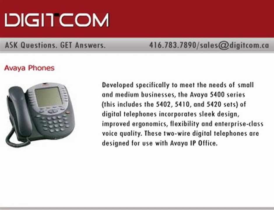 Avaya Phones | Digitcom.ca (Business Phone Systems)