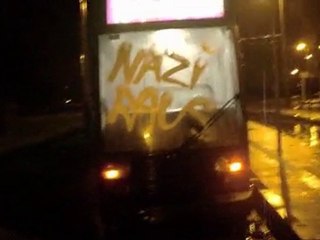 antifa graffiti action leipzig/germany