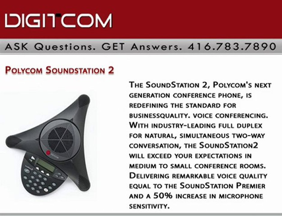 Polycom Soundstation 2 | Digitcom.ca (Business Phone Systems