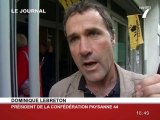 Crise du lait: Action de la Confédération paysanne à Nantes