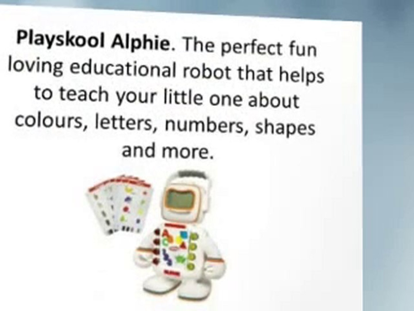 playskool alphie robot