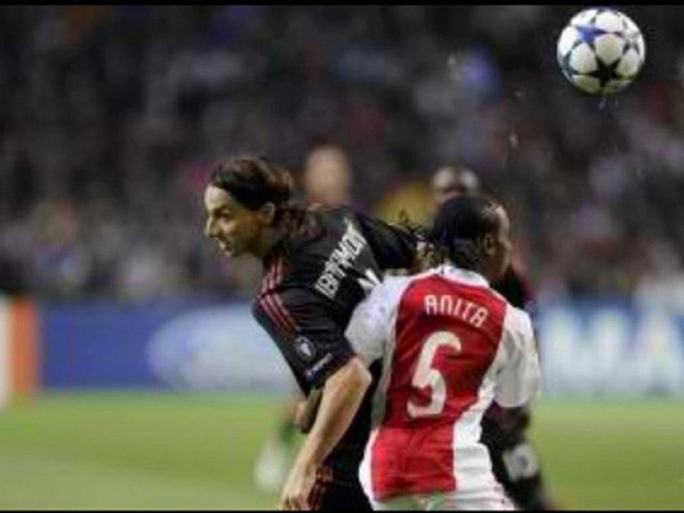 Ajax 1-1 AC Milan Ibrahimovic acrobatic-finish