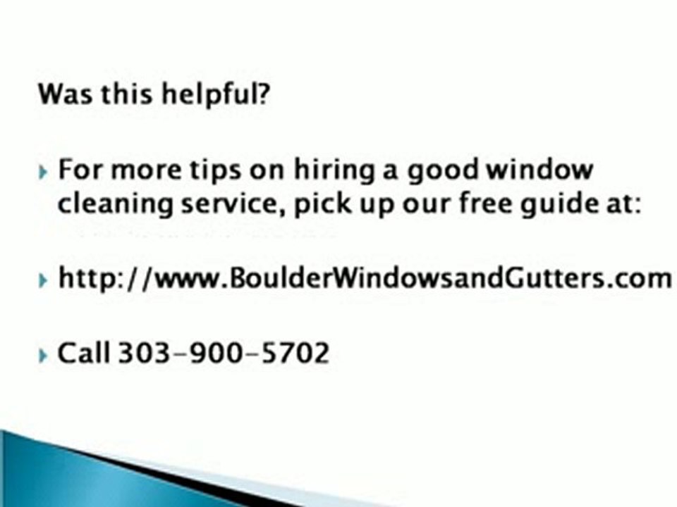 Boulder Window Cleaning - Window Cleaning in Boulder CO