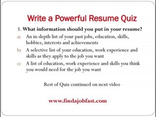 How to write a powerful resume to find a job fast