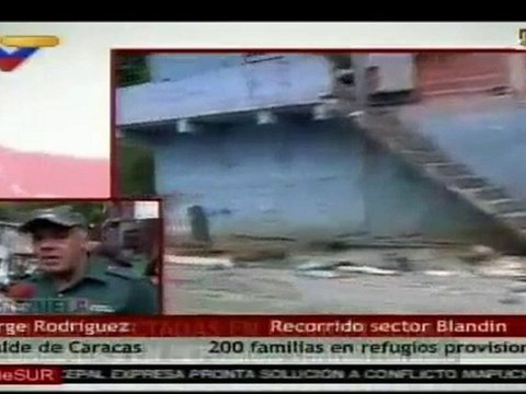 Reubican en Caracas a familias afectadas por deslizamientos