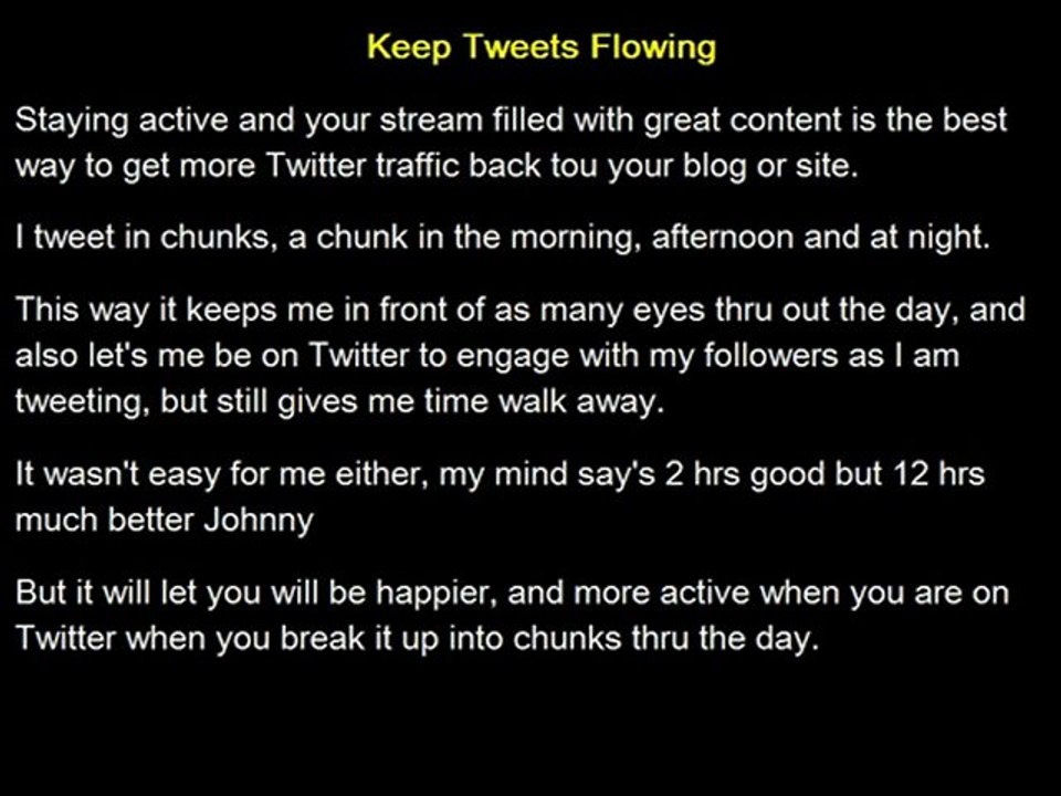 Twitter Traffic Getting Rules