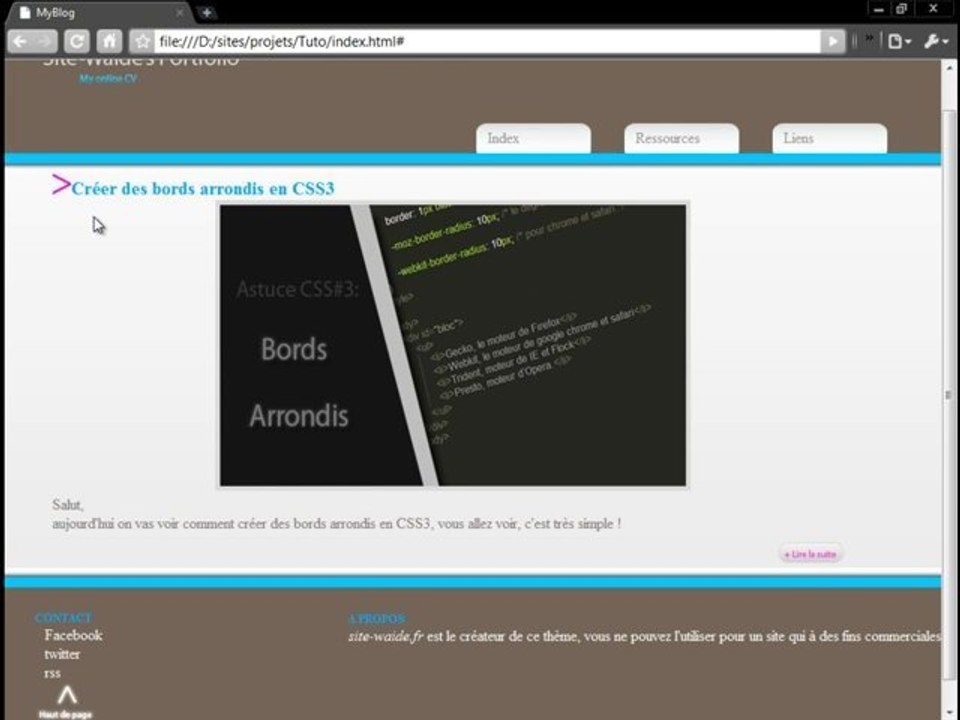 intégration html-css d'un site web