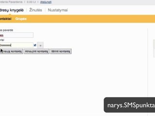 Kaip įkelti kontaktą?