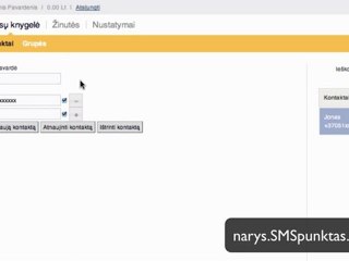 Kaip ištrinti kontaktą?