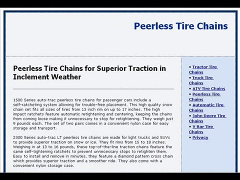 Types of Tire Chains