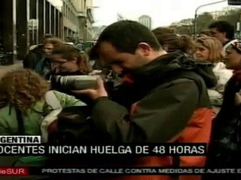 Docentes argentinos inician huelga de 48 horas