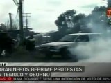 Carabineros reprimen protestas a favor de Mapuche en Chile