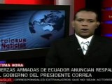 Fuerzas Armadas manifiestan respaldo a Correa