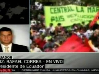 Correa relata ataque con gases y bomba y ratifica que defend