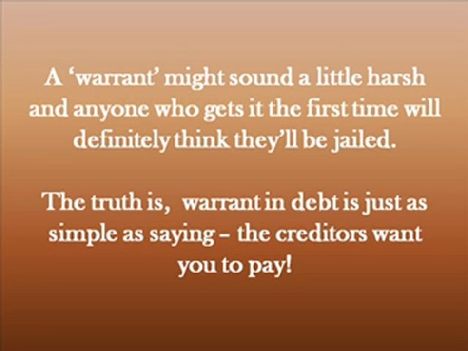 warrant in debt